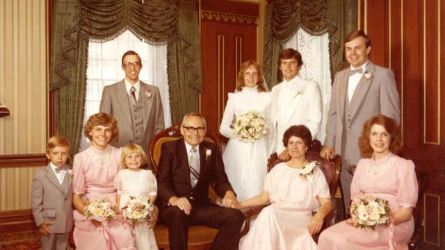 Portret de familie făcut în Lion House.